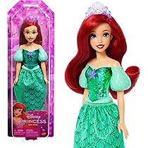 Mattel Disney Princess – Ariel bambola con capi e accessori scintillanti ispirati al film, giocattolo per bambini, 3+ Anni, HLW10
