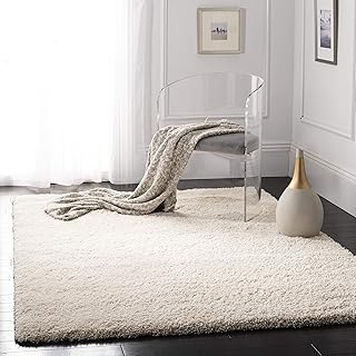 California Shag Collection Accent Rug - 4' x 6', Ivory, Non-Shedding & Easy Care, 2-inch Thick Ideal for High Traffic Areas in Entryway, Living Room, Bedroom (SG151-1212)