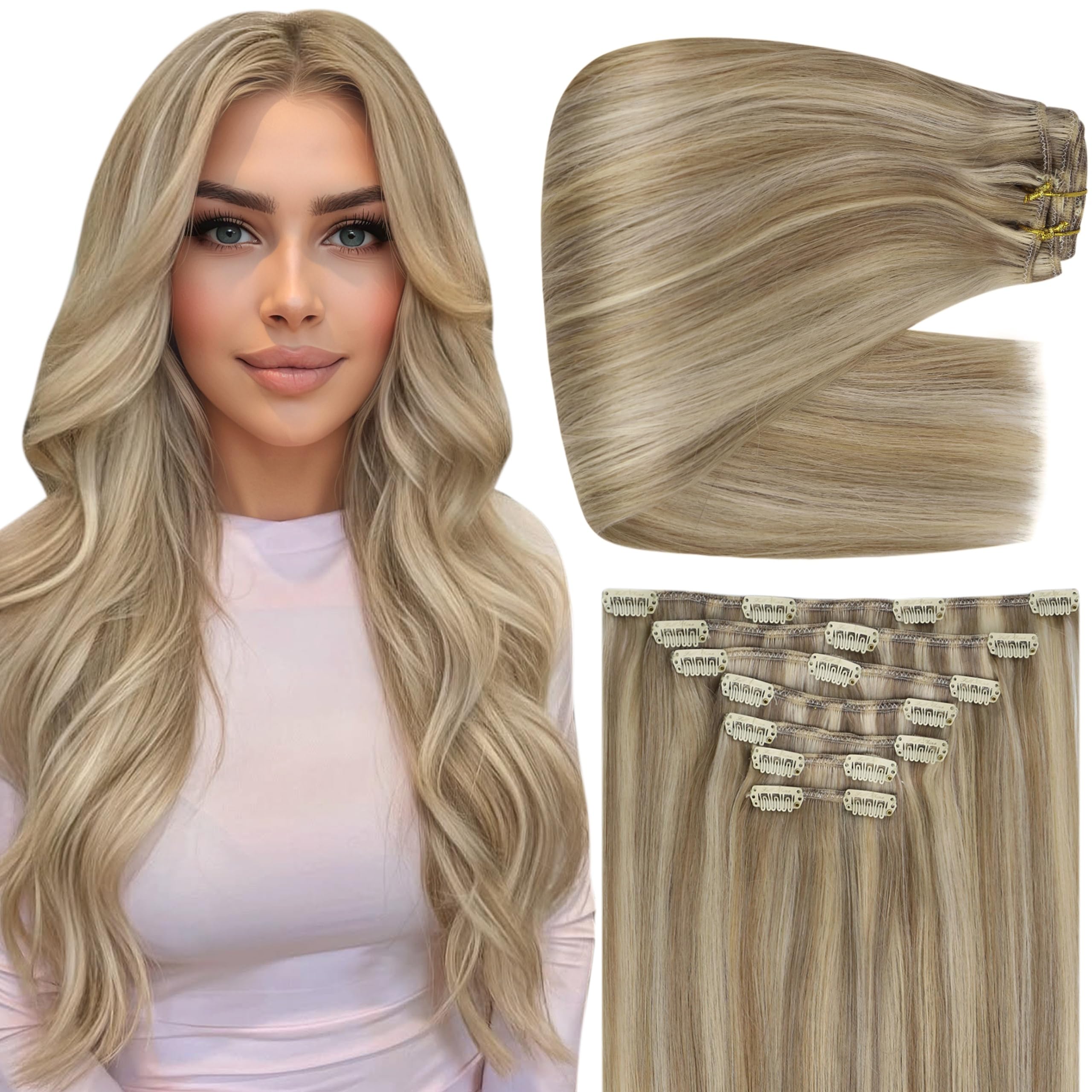 Fshine Clip in Hair Extensions Human Hair, 1B Natural Black, 10 Inch, 95G, 7 Pcs, Double Weft Real Remy Brazilian Hair, Add Volume for Bob Hair, Thick Asian Hair, Short Hair Topper, Easy Clip Glueless — view 35