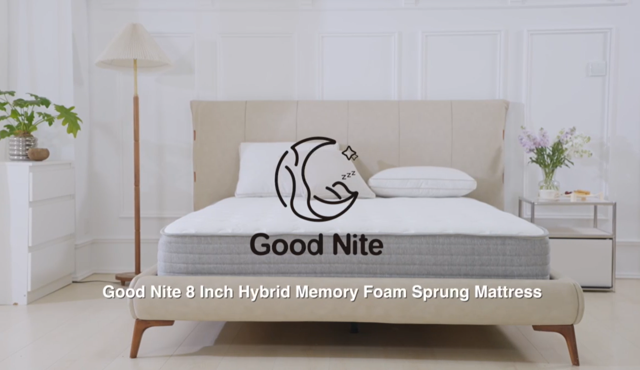 Full Bamboo Charcoal Hybrid Mattress - 7-Zone Memory Foam & Pocket Coils, Medium Firm, Motion Isolation