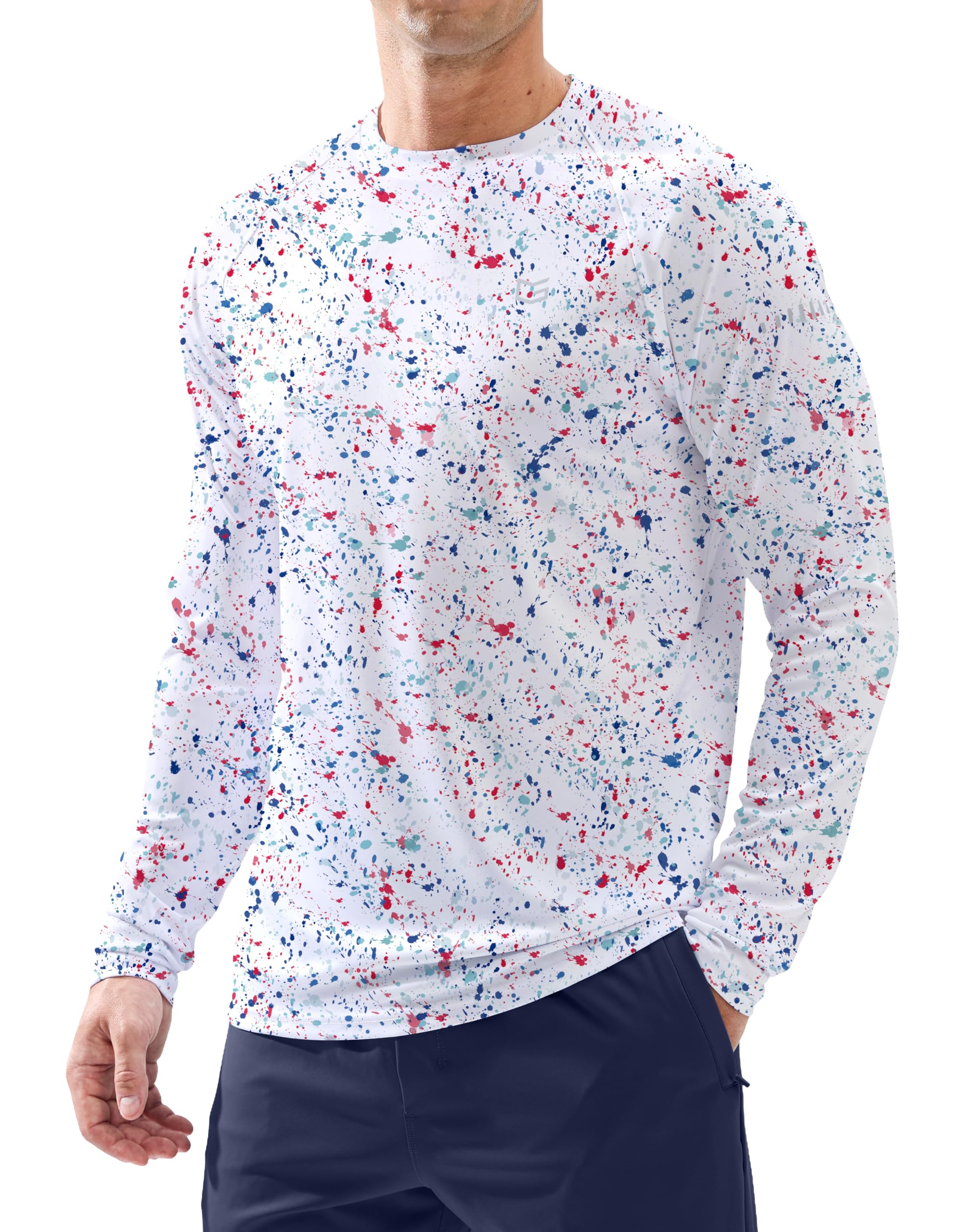 Men's Sun Protection Swim Long Sleeve UPF 50+ Rash Guard Lightweight Shirts