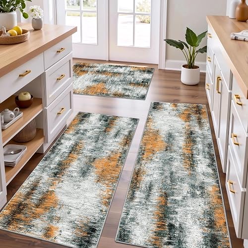 Tritard 3-Piece Washable Kitchen Rug Set