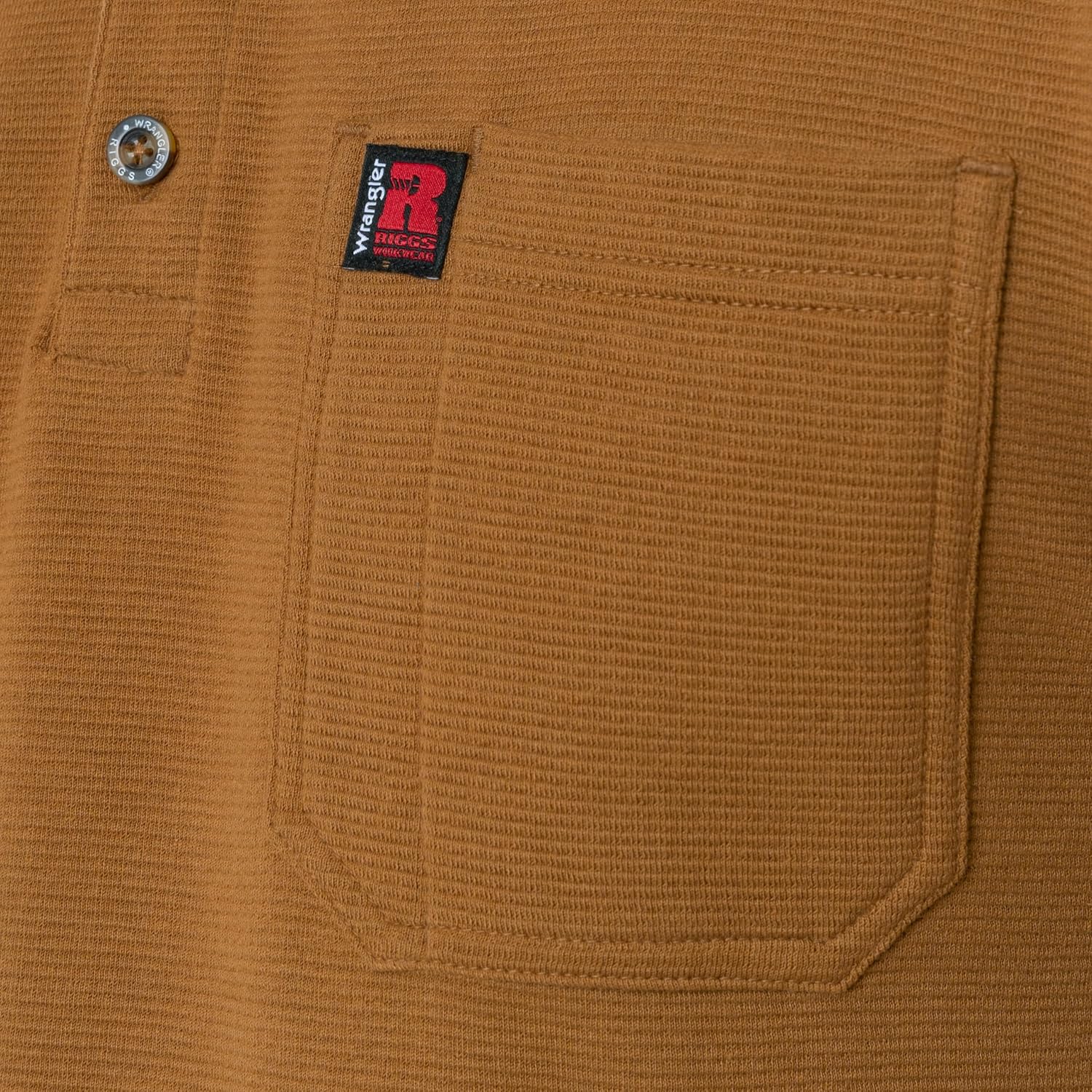 Wrangler Mens Long Sleeve Pocket Henley - Image 5