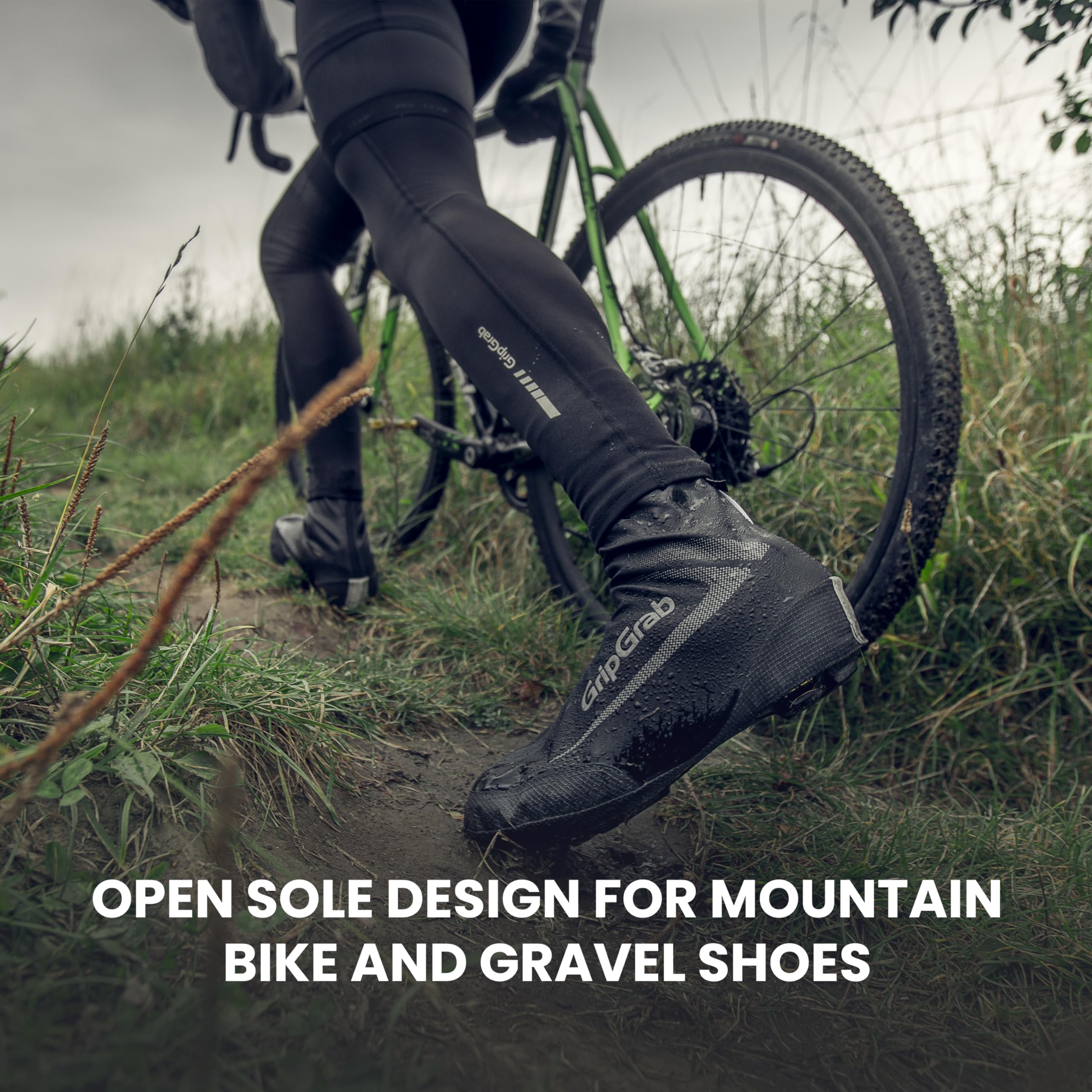 GripGrab Raceaqua X Wasserdichte Winddichte MTB Cx Gravel Aero Überschuhe Radsport Überzieher/Gamaschen für Regen Wetter, Copriscarpe da Bicicletta. Unisex Adulto
