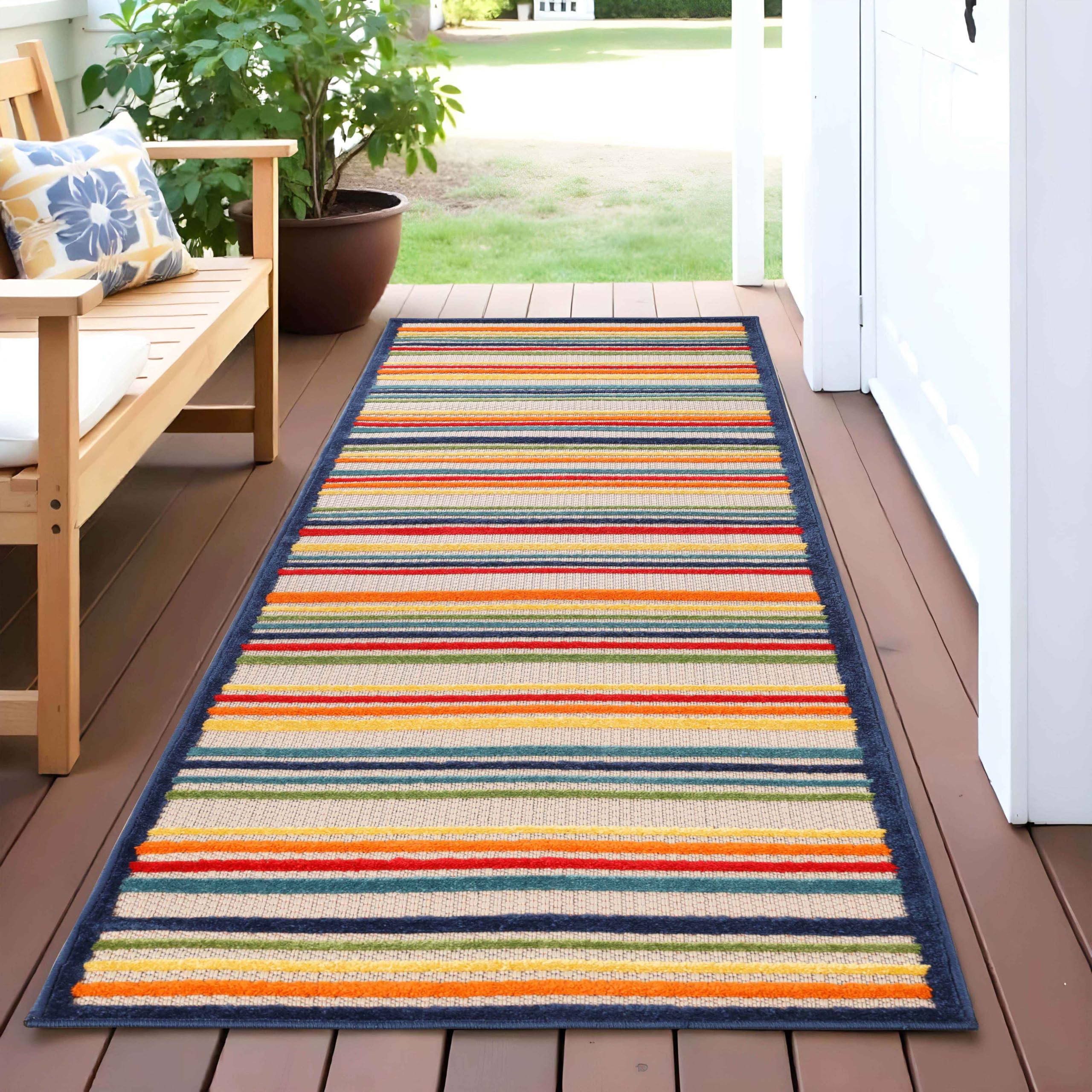 Tapis de couloir intérieur extérieur robuste pour entrée et salle de jeux