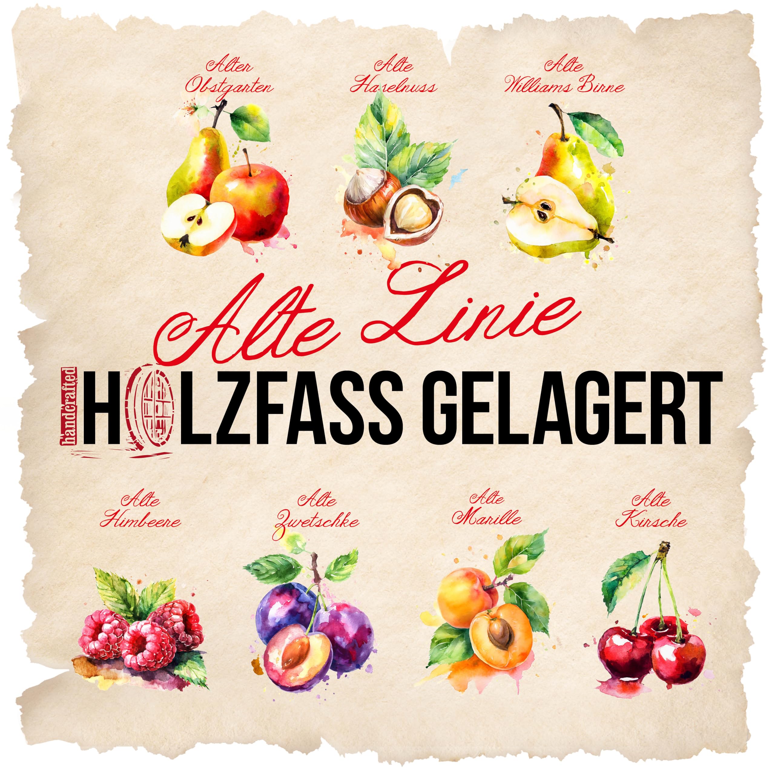 Alte Kirsche Obstbrand - 20 x 20 mL Exquisiter und milder Schnaps, im Holzfass gelagert, 41% - Entdecken Sie den Premium-Genuss der ALTE Linie aus Deutschland!