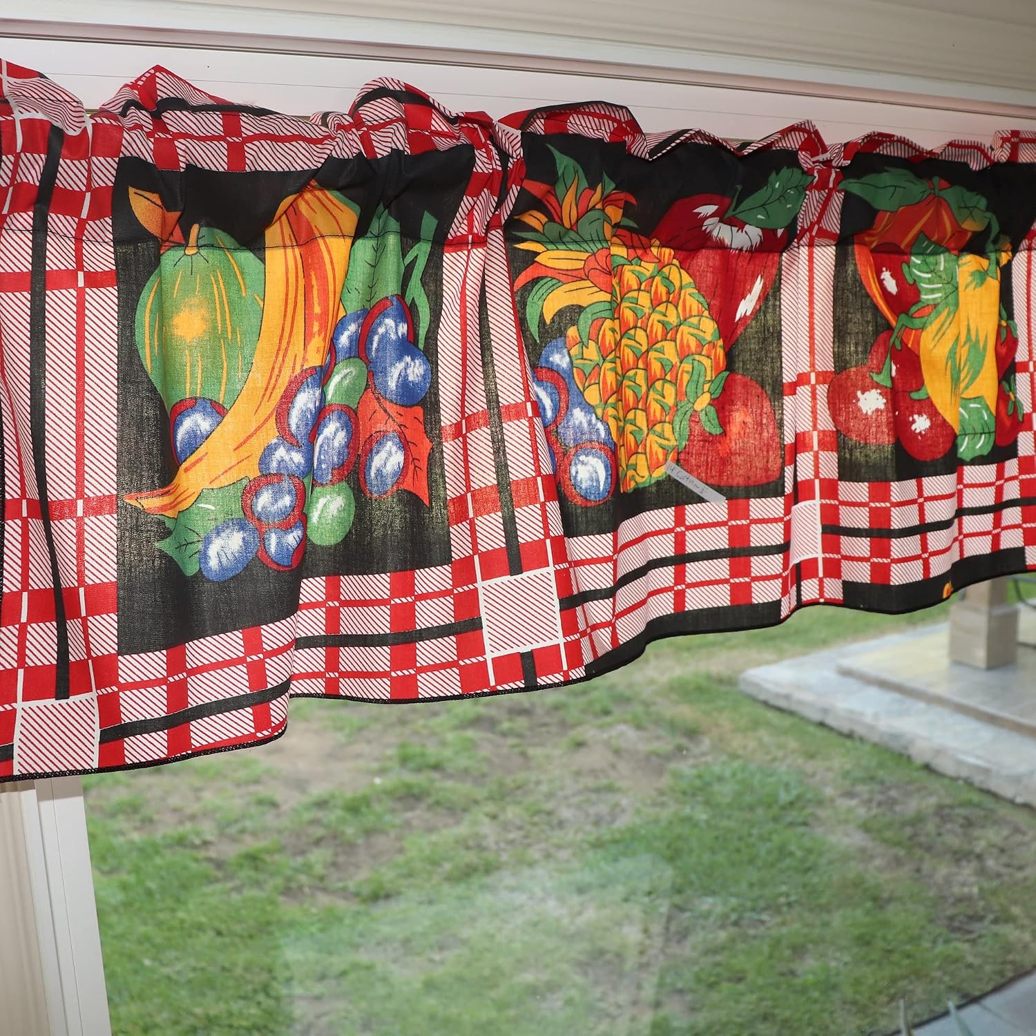 lovemyfabric Cotton Fruits Collection Decorative Print Bedroom Kitchen Bathroom Classroom Diner Curtain Valance Window Treatment/Window Decor 58" Wide (28" Tall, Oranges Allover)