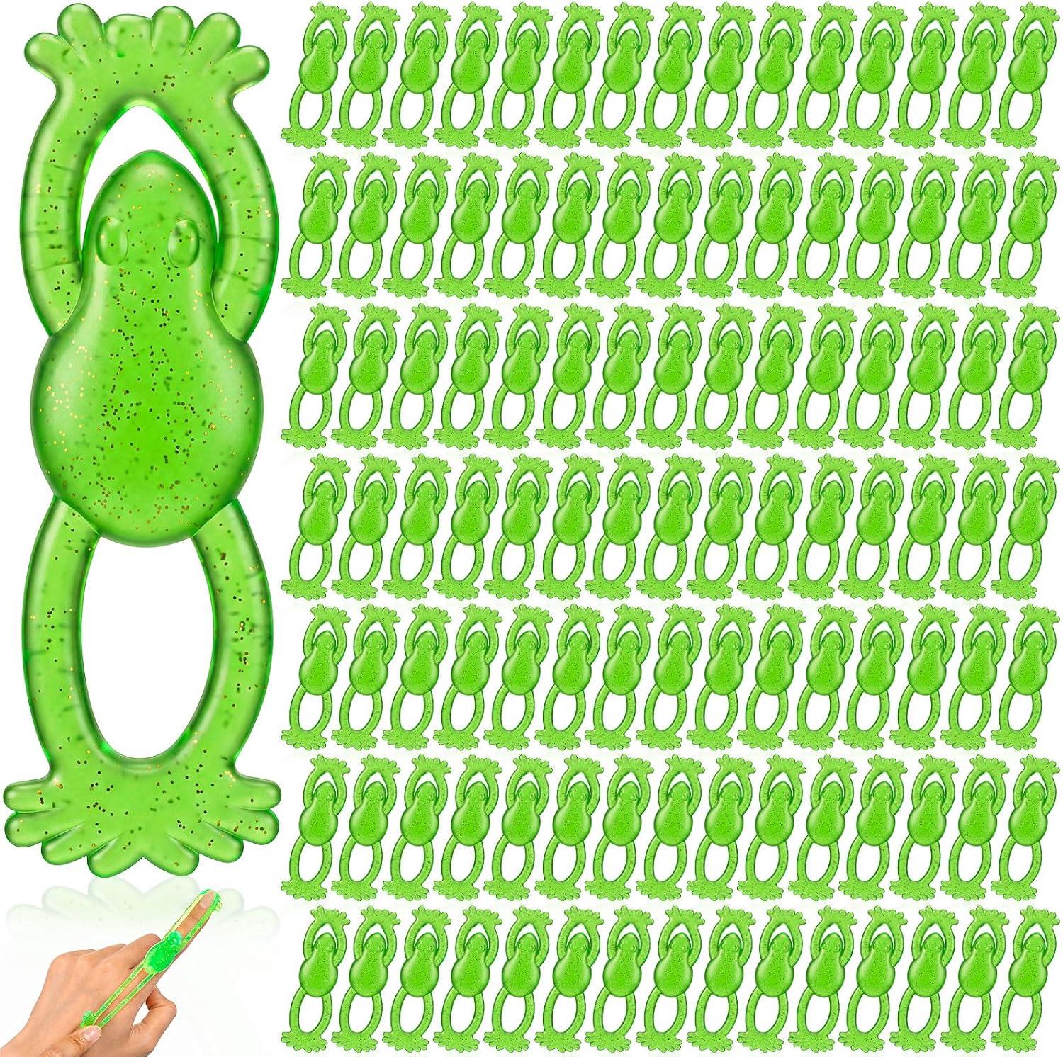 Hanaive 100 Pcs Flying Slingshot Frogs Toys Passover Day Toys
