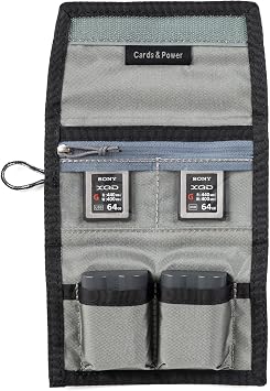 Think Tank Memory Card and Battery Wallet, Holds 2 CF or 4 SD Memory Cards (Black Slate)