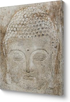 Buddha Wall Decor Canvas Print, Stone Color Zen Canvas Wall Art, Zen Meditation Room Art, 12x16 inches - Ready to Hang