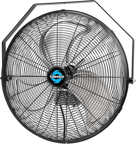 Tornado - Ventilador de pared industrial de alta velocidad de 20 pulgadas - 4750 CFM - 3 velocidades - Cable de 6 pies - Uso industrial, comercial y