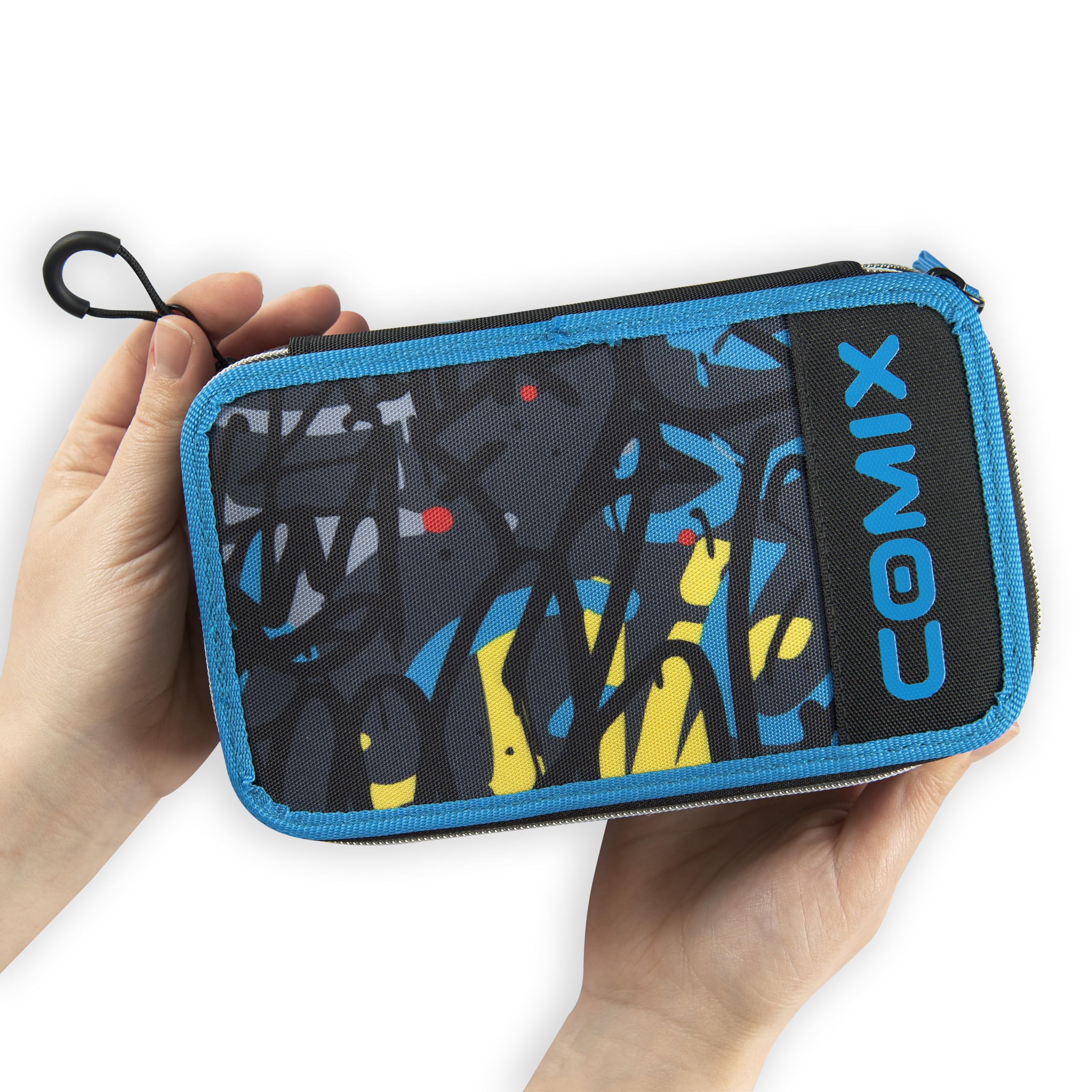 Comix WBS GRAFFITI - Zaino e Astuccio, Ideali per Scuole Elementari o Medie, Astuccio con Set Cancelleria Incluso e Pratiche Chiusure a Zip