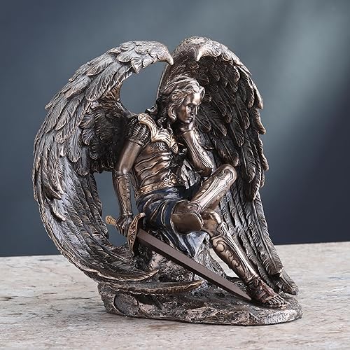 Miniatura 7 de US Estatua de Lucifer el ángel caído de 6.5 pulgadas de bronce fundido en frío