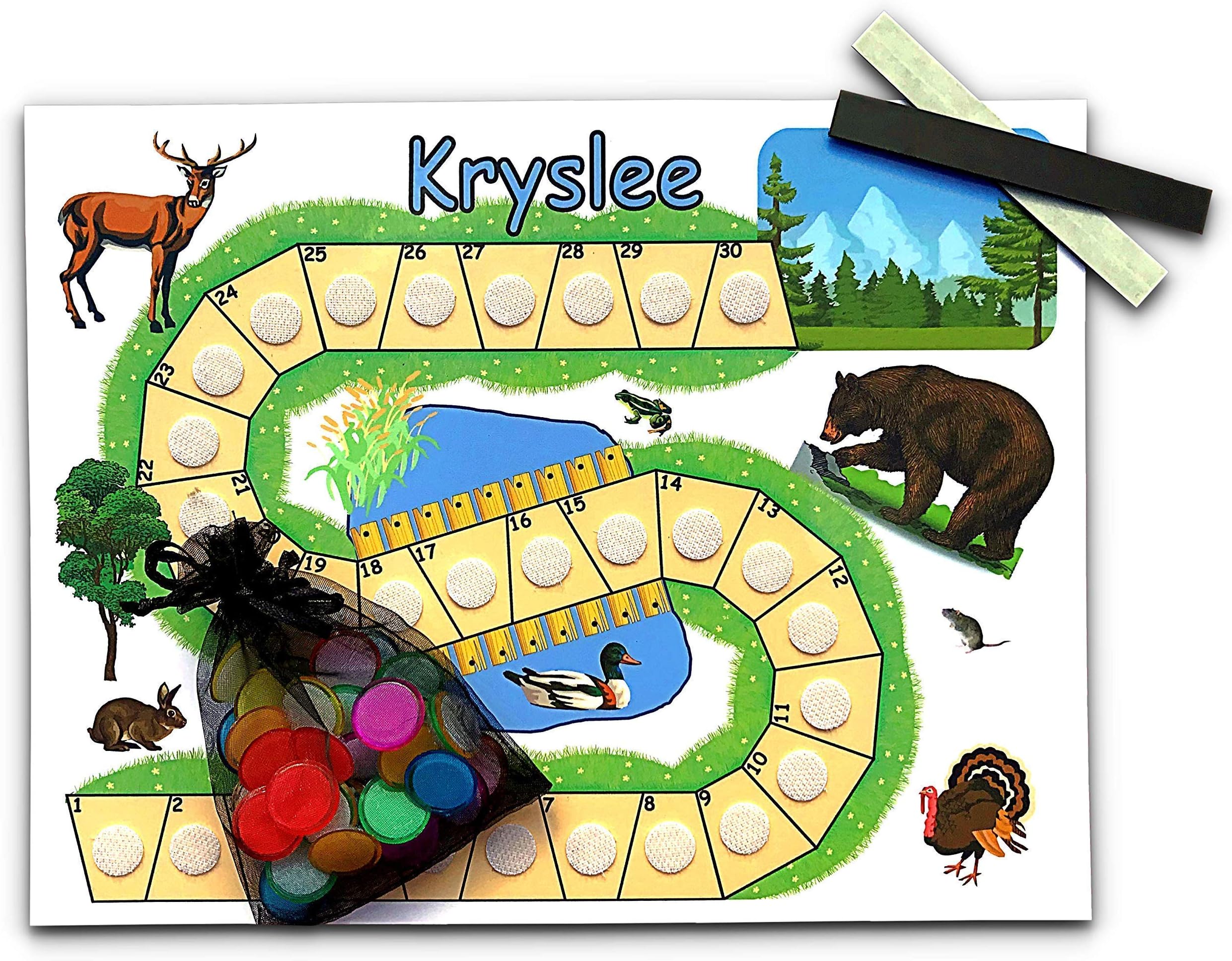 Reward Chart, Personalized with Your Child's Name. Choose a Behavior to Work On and Then Use The Provided Colored Tokens to Track Progress. 30 Spaces. Multiple Themes to Choose from