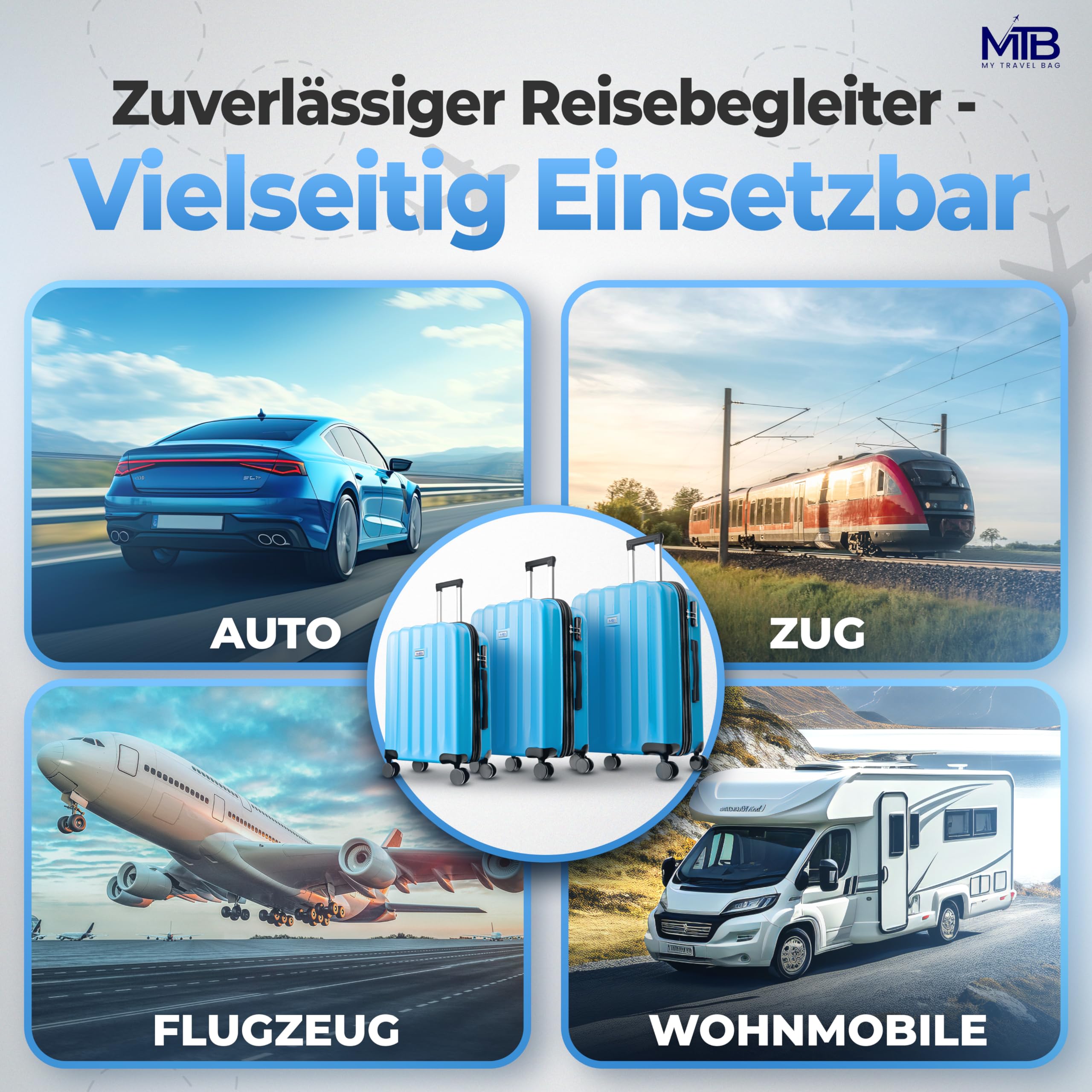 Hartschalen-Koffer Trolley ABS Reisekoffer 4 Zwillingsrollen (Handgepäck-Mittel-Groß-Set) + 5cm Dehnungsfuge (Rose-Gold, Großer Koffer (75cm))