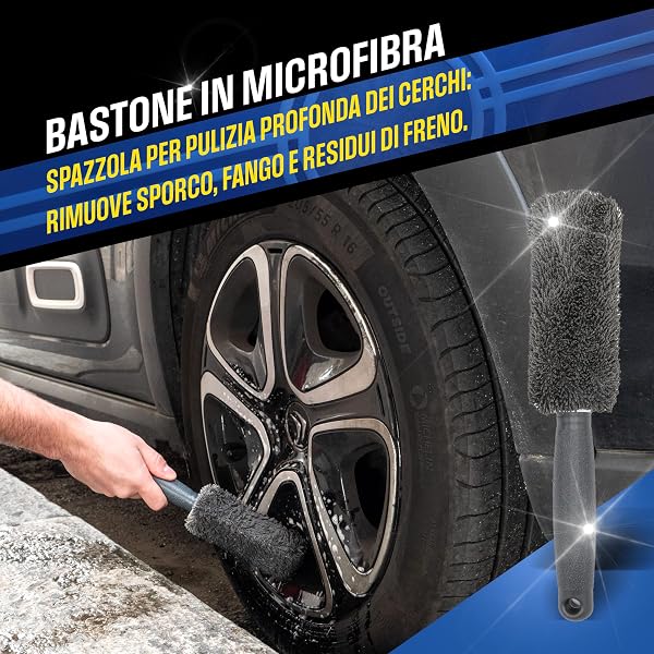 ArcadieMagic Kit Pulizia Auto Completo 9 in 1 con Borsa – Set Lavaggio Auto Interni ed Esterni Detailing - 5