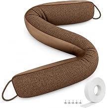 HADOR 38 in Weighted Door Draft Stopper, Doors Snake, Up to 3" Gaps, Brown