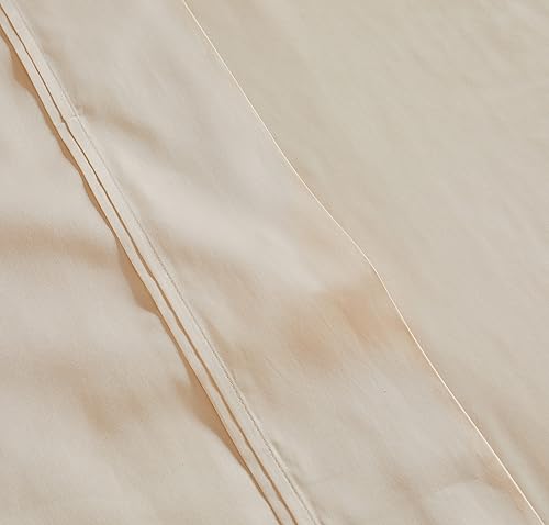 Miniatura 5 de Juego de sábanas 100 % algodón de 400 hilos, sábanas y fundas de almohada, bolsillo profundo para colchones de hasta 18 pulgadas, tamaño Queen,