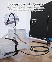 Vista 8 de Syntech Estuche de transporte rígido mediano con cable de enlace de 16 pies16.4 ft compatible con OculusMeta Quest2