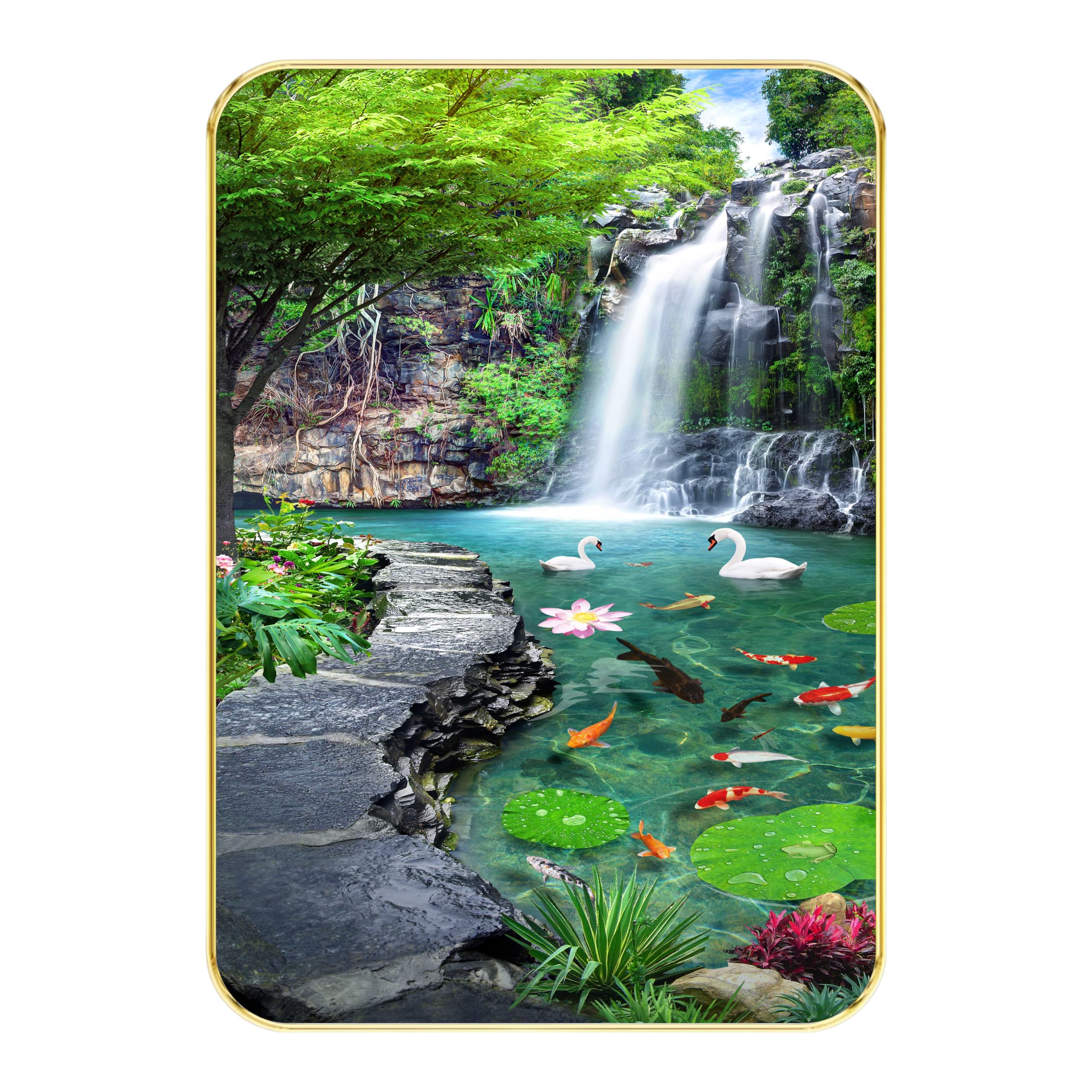 Waterfall Painting - Modern Art with Sparkle Finish -15 Waterfall Painting - Modern Art with Sparkle Finish -15
