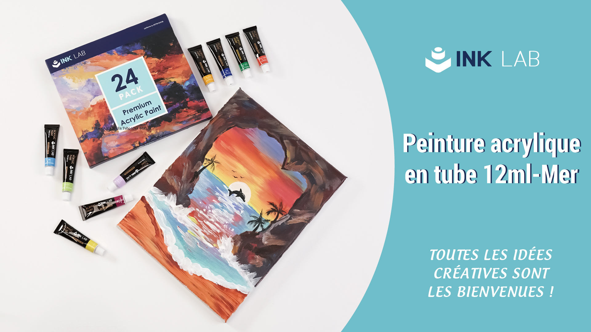 Peinture Acrylique - ETHNICS ORIGINS - 24 Couleurs - 250ml - Non Toxique - Pour Artistes Et Débutants - Beaux-Arts Et Loisirs Créatifs