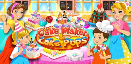 Rainbow Cake Maker and Glitter Cake Pops – Chocolate Dessert Candy Kids Food Bakery and Chef Kitchen