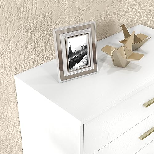 Miniatura 6 de Panana Cómoda para dormitorio con cajones de 4/5, cómoda de madera, organizador de almacenamiento para dormitorio, sala de estar, pasillo, guardería