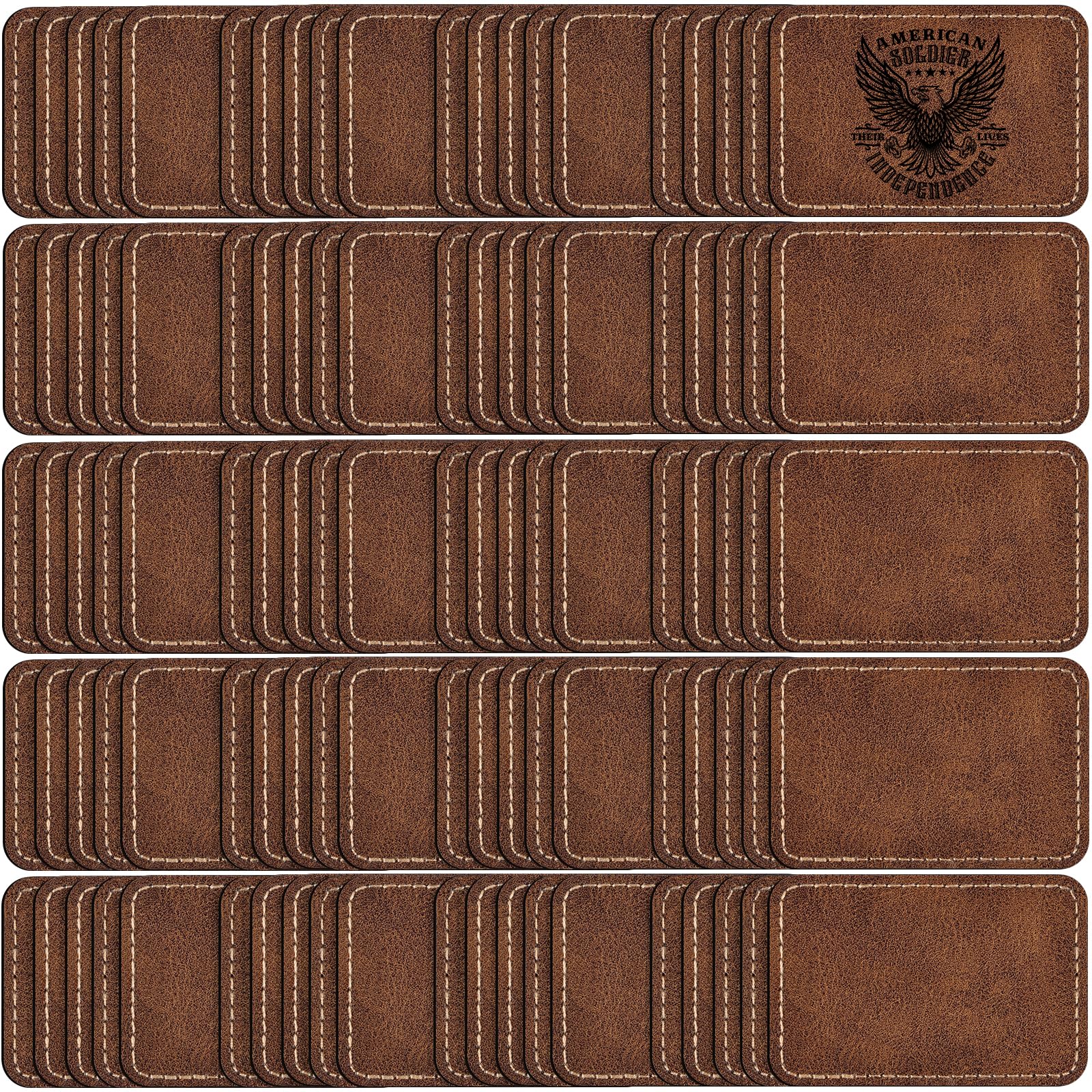 MAPRIAL 100 Pack Blank Leather Patches