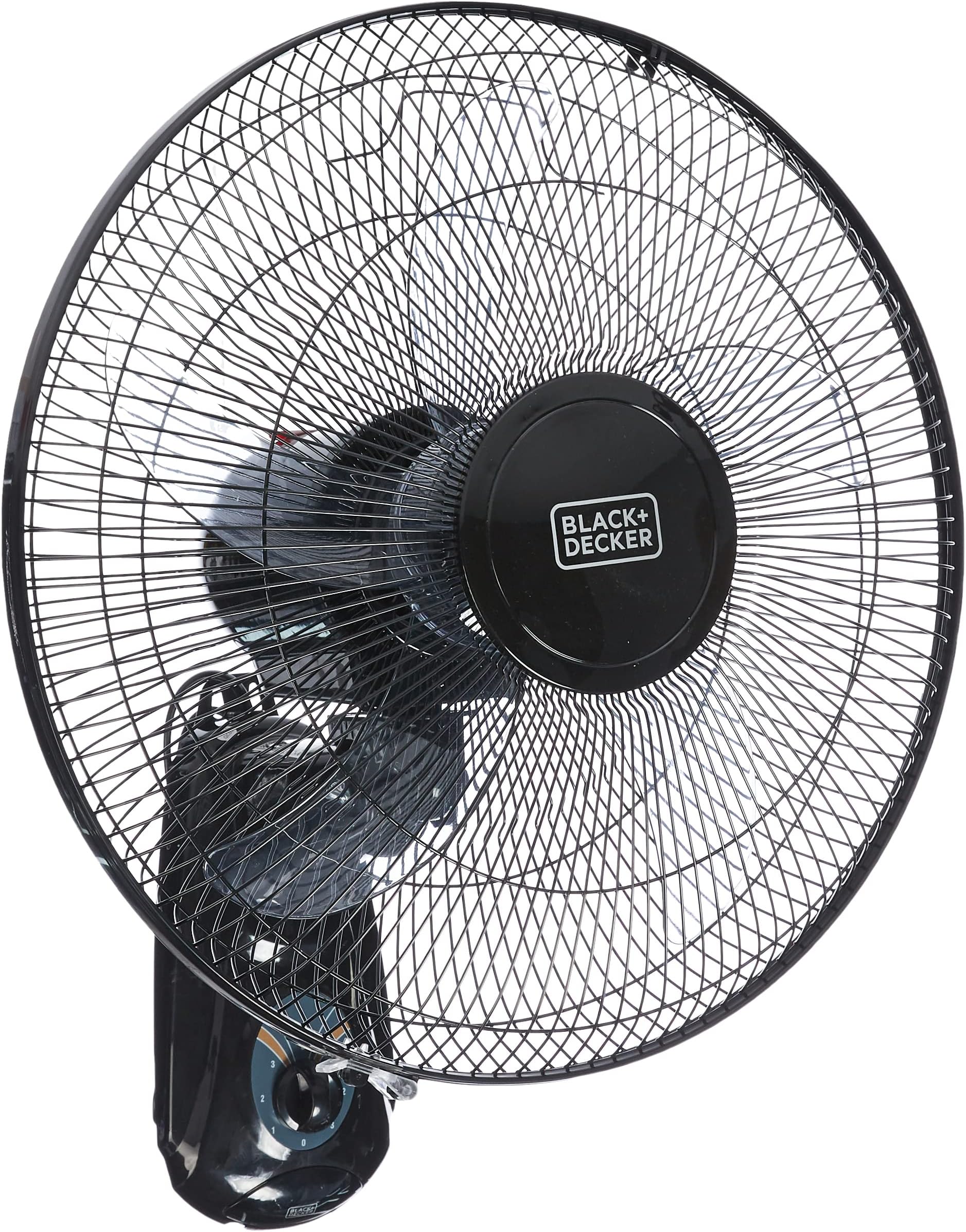 BLACK+DECKER 55 W 16 Inch 3 Speed Wall Fan, Black, Fw1620-B5"Min 1 year manufacturer warranty"