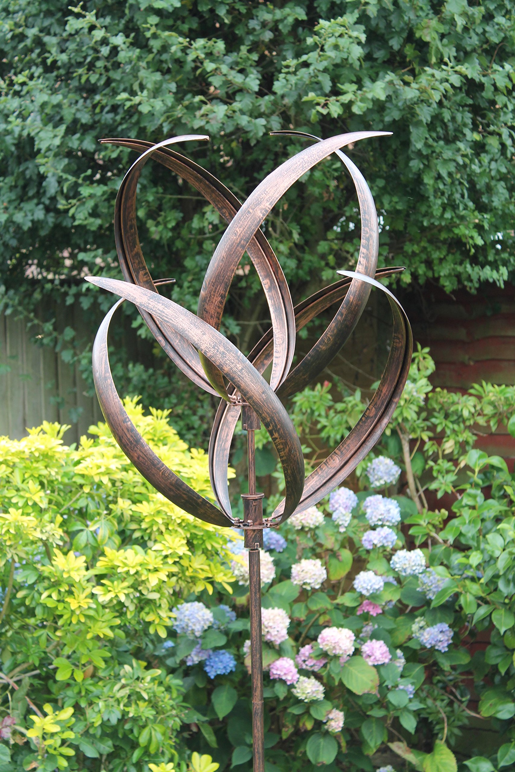 Creekwood Hampton Wind Sculpture Spinner 190cm Height - Brushed Copper