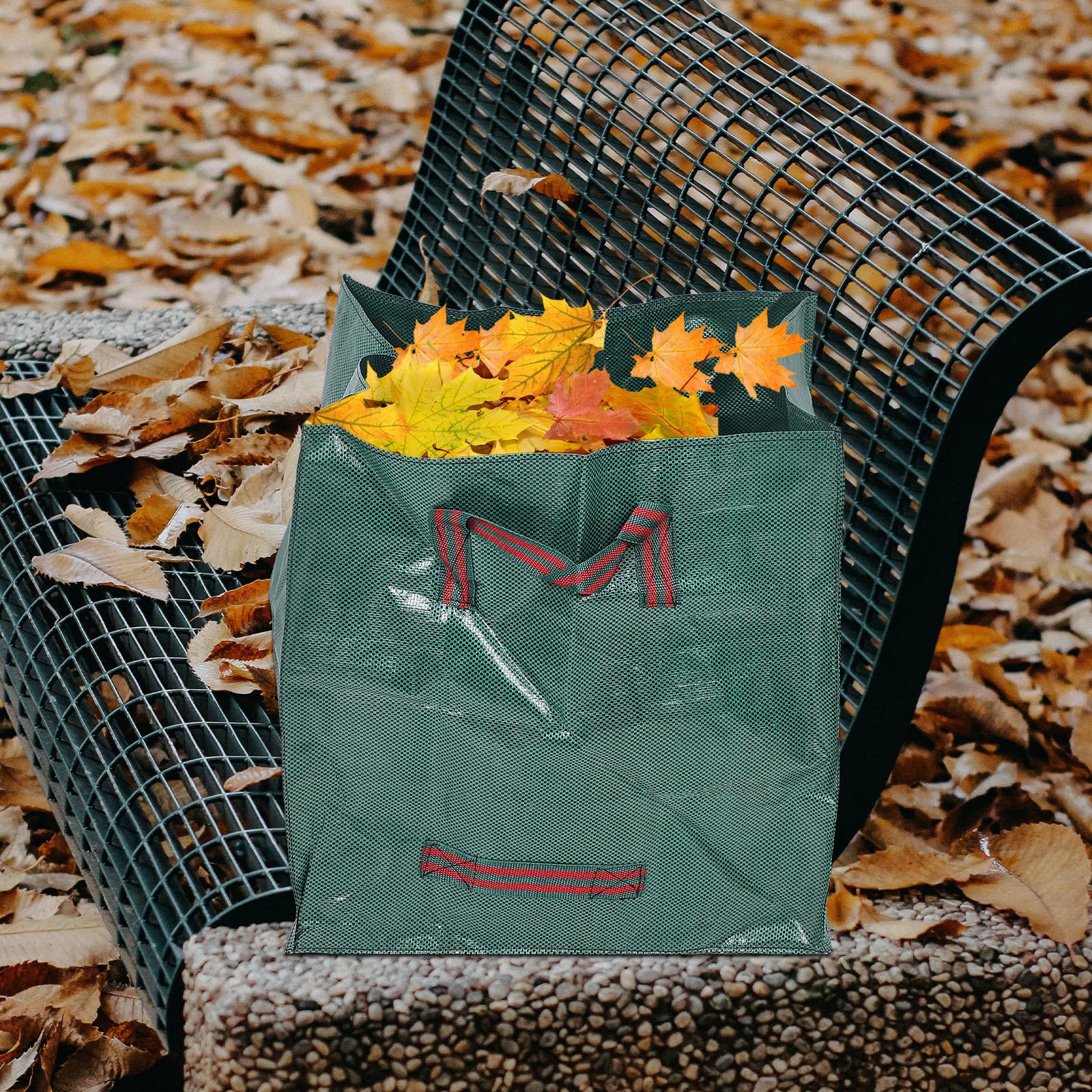 DECHOUS 2 Stück Wiederverwendbare Garten laubsäcke aus Robustem Pp material Große Kapazität Wasserbeständig zur Sammlung von Laub Unkraut und Gartenabfällen für Gartenliebhaber