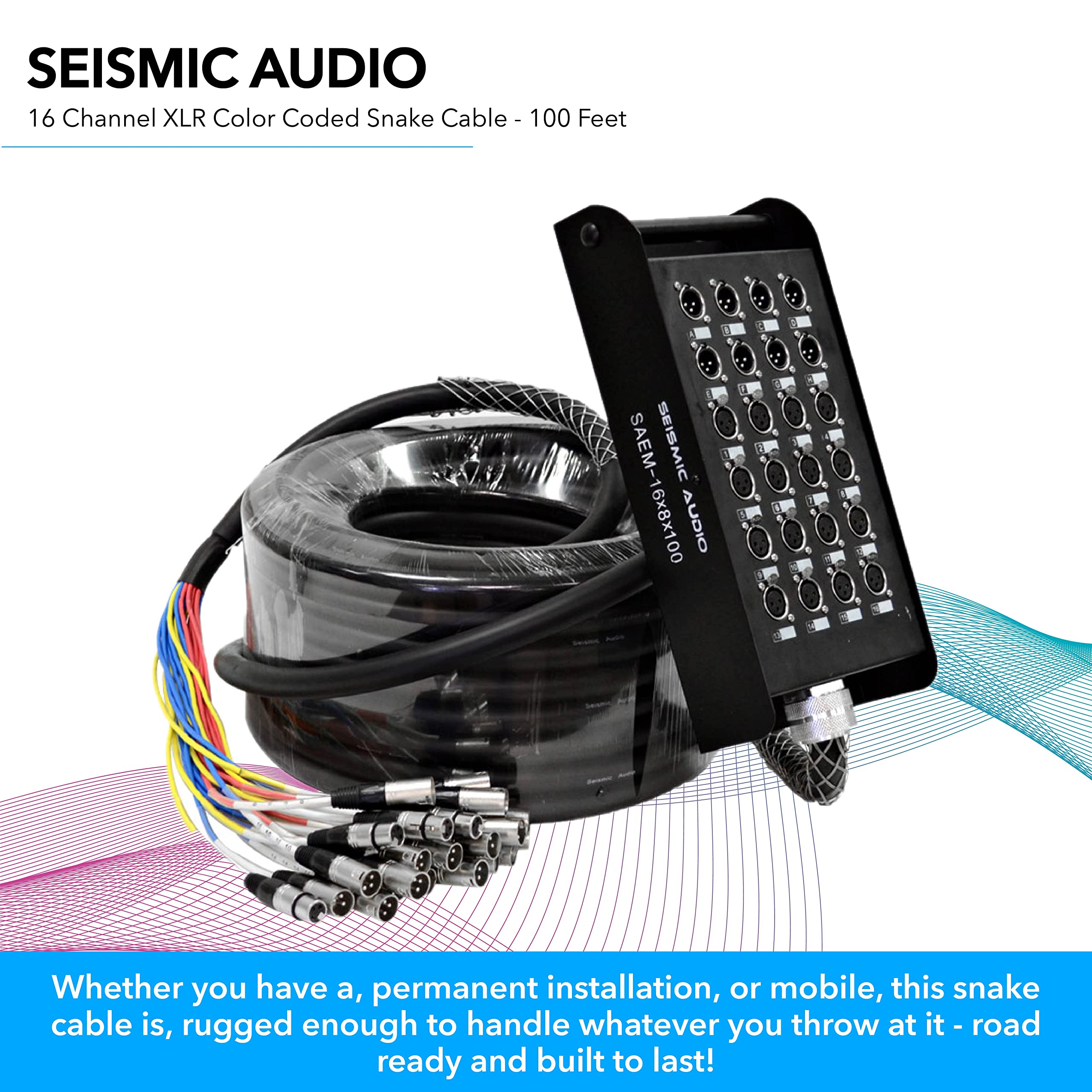 Amazon.com: Seismic Audio SACB-24x8x100 24-Channel XLR Low