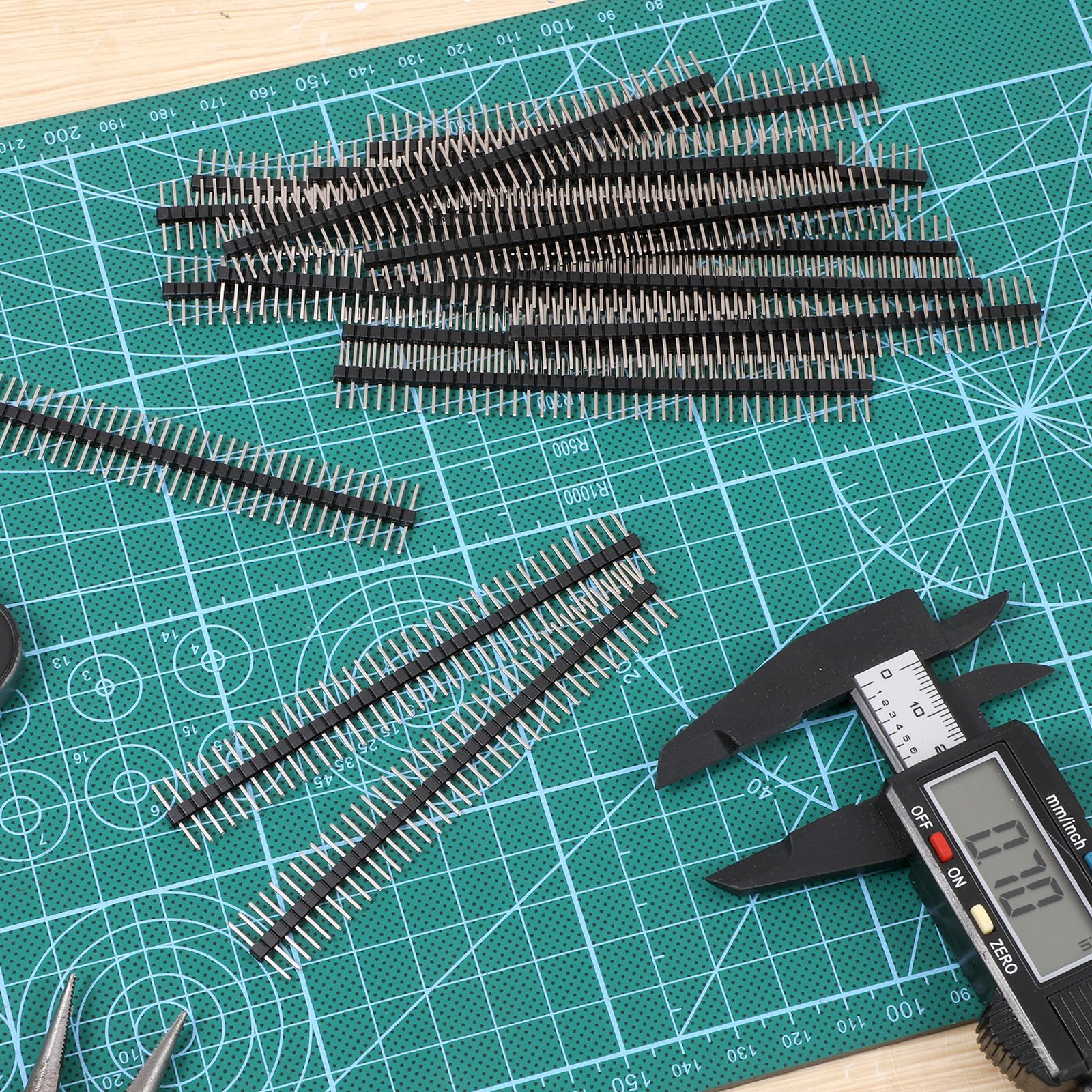 20 pezzi 2,54 mm Breakaway scheda 40 pin intestazione maschio e femmina pin intestazione PCB soldering pin per scheda forata