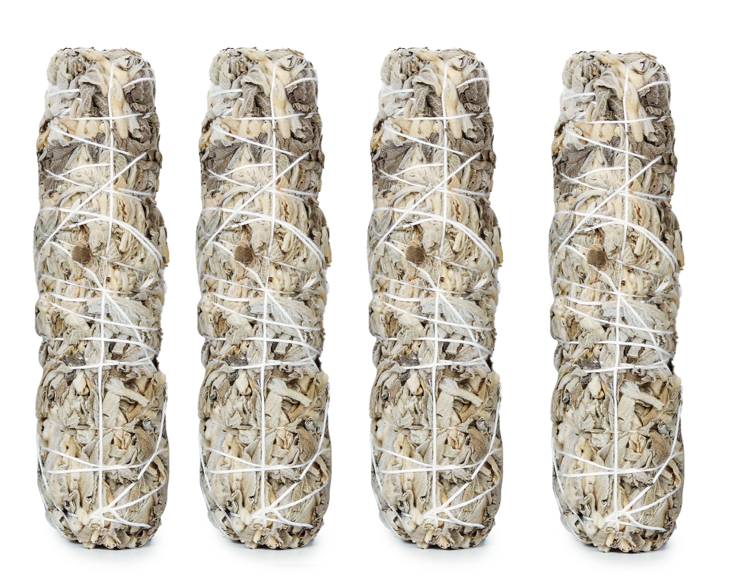Indian White Sage 4 Bundles Smudging Incense Sticks for Home Cleansing Smudge Rituals Removing Negativity Spiritual Healing Aromatherapy Money Positivity (6 Inches, 25-30 Grams Each)