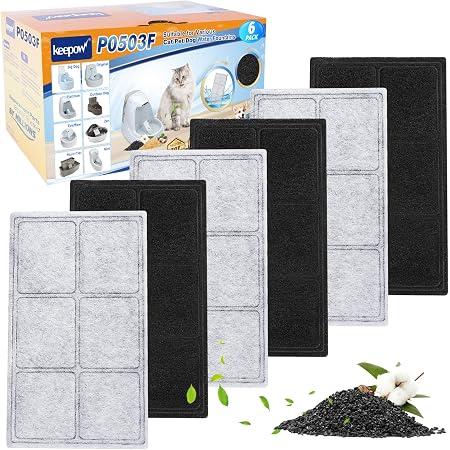 KEEPOW 12-Pack Cat Water Fountain Filters - Foam & Carbon For Drinkwell 1.5/2 Gallon Fountains