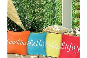4 Pack Hello Sunshine Outdoor Decorative Pillow Covers 18x18 Inches