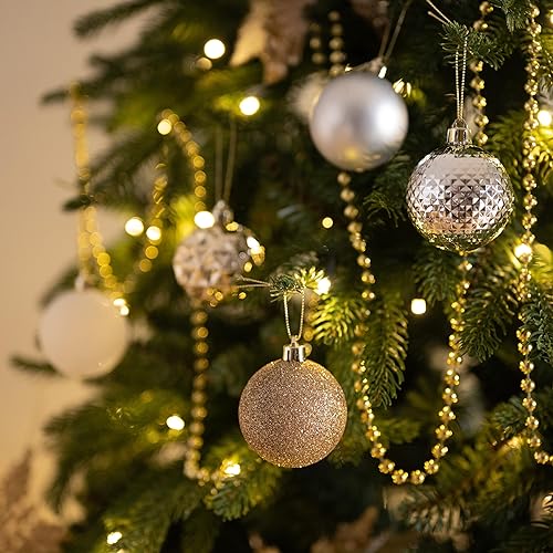 Miniatura 172 de Valery Madelyn Juego de adornos decorativos para árbol de Navidad para otoño, Halloween, 50 unidades de 2.36 pulgadas, rojo, verde y dorado