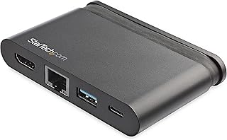 StarTech.com USB C Multiport Adapter with HDMI – 4K – Mac/Windows – 2X USB 3.0 1xC 1xA – 100W PD 3.0 – USB C Adapter – GbE (DKT30CHCPD)