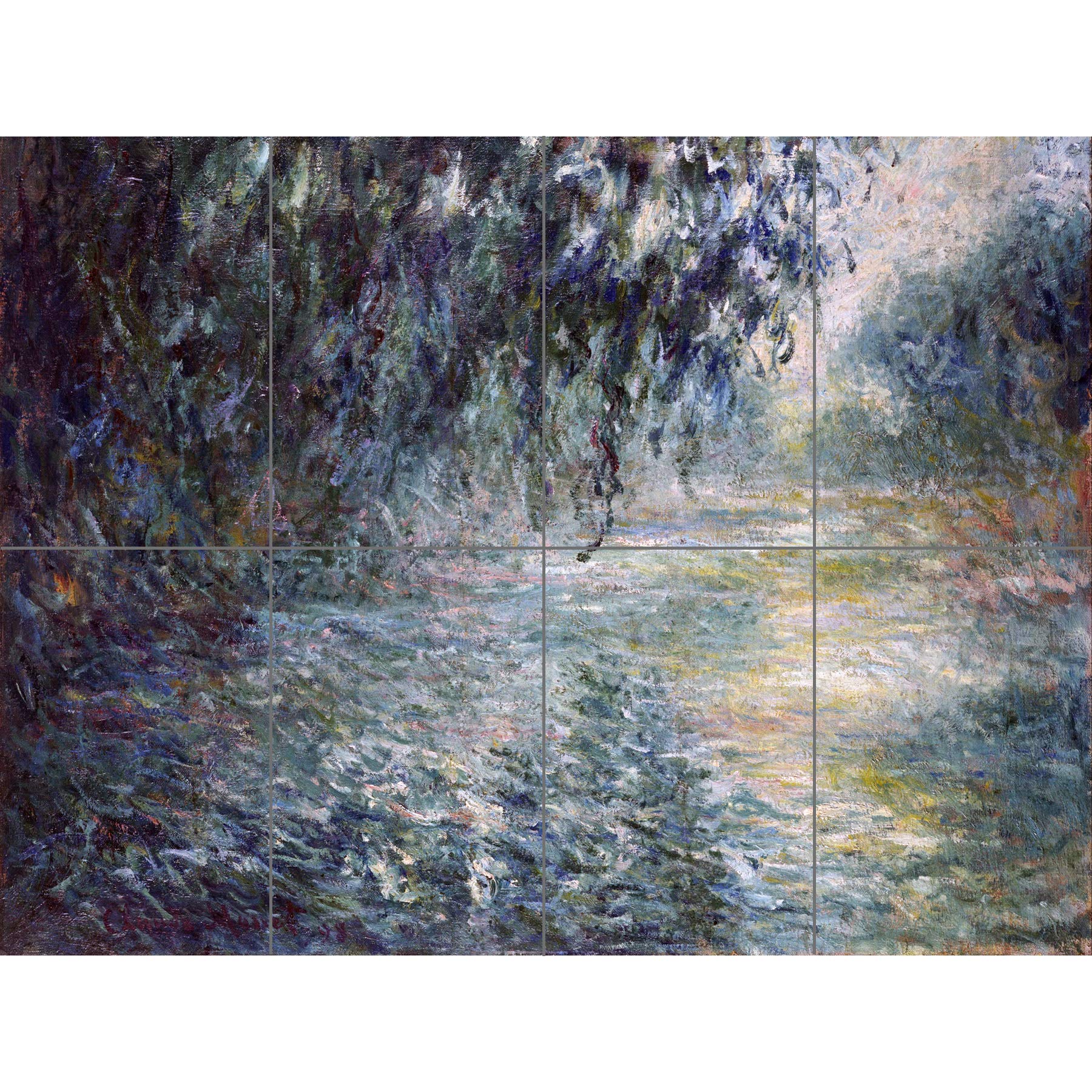 Artery8 Claude Monet Morning On The Seine XL Giant Panel Poster (8 Sections)