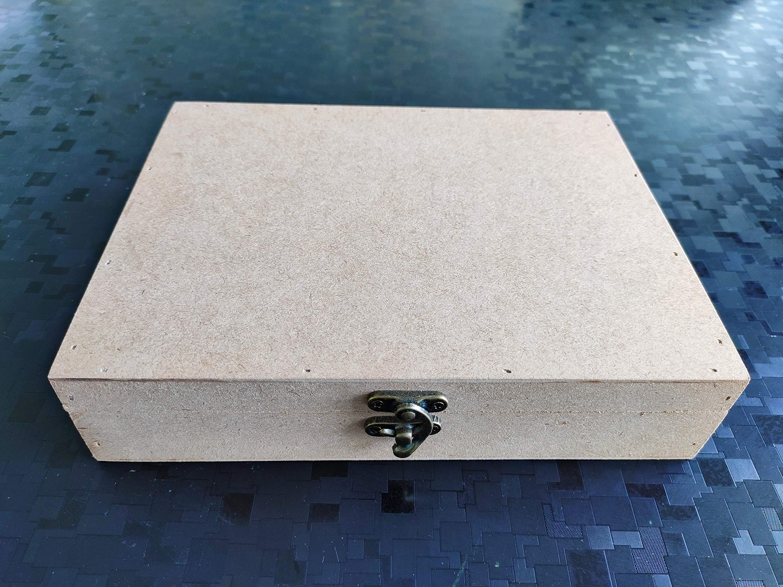 Kreatish DIY Rectangular MDF Multipurpose Box (7 x 5 x 2 inch, Brown)