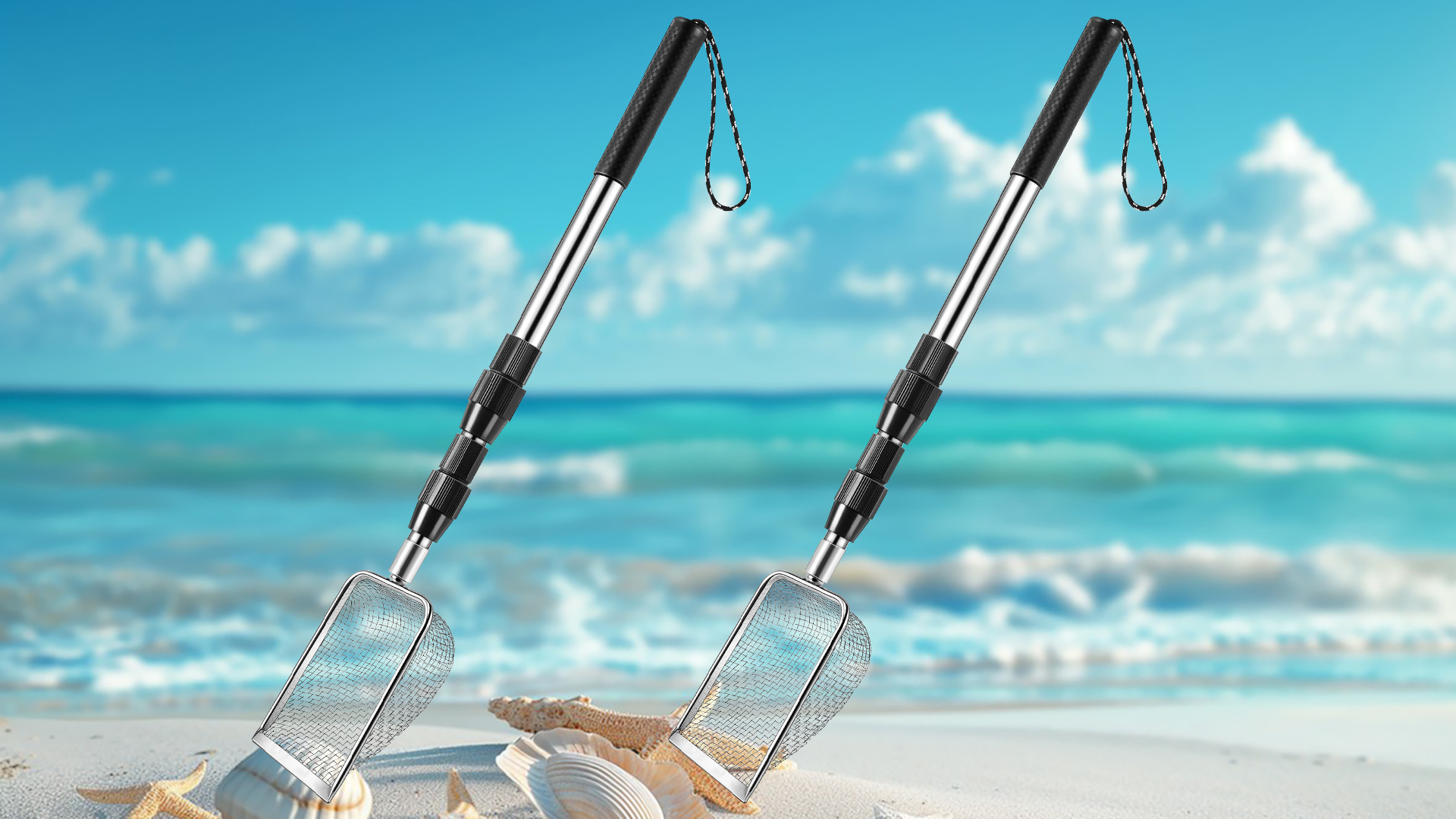 Shark Tooth Scoop For Sand Dipper POILKMNI 2 Pack Shark Tooth Sifter
