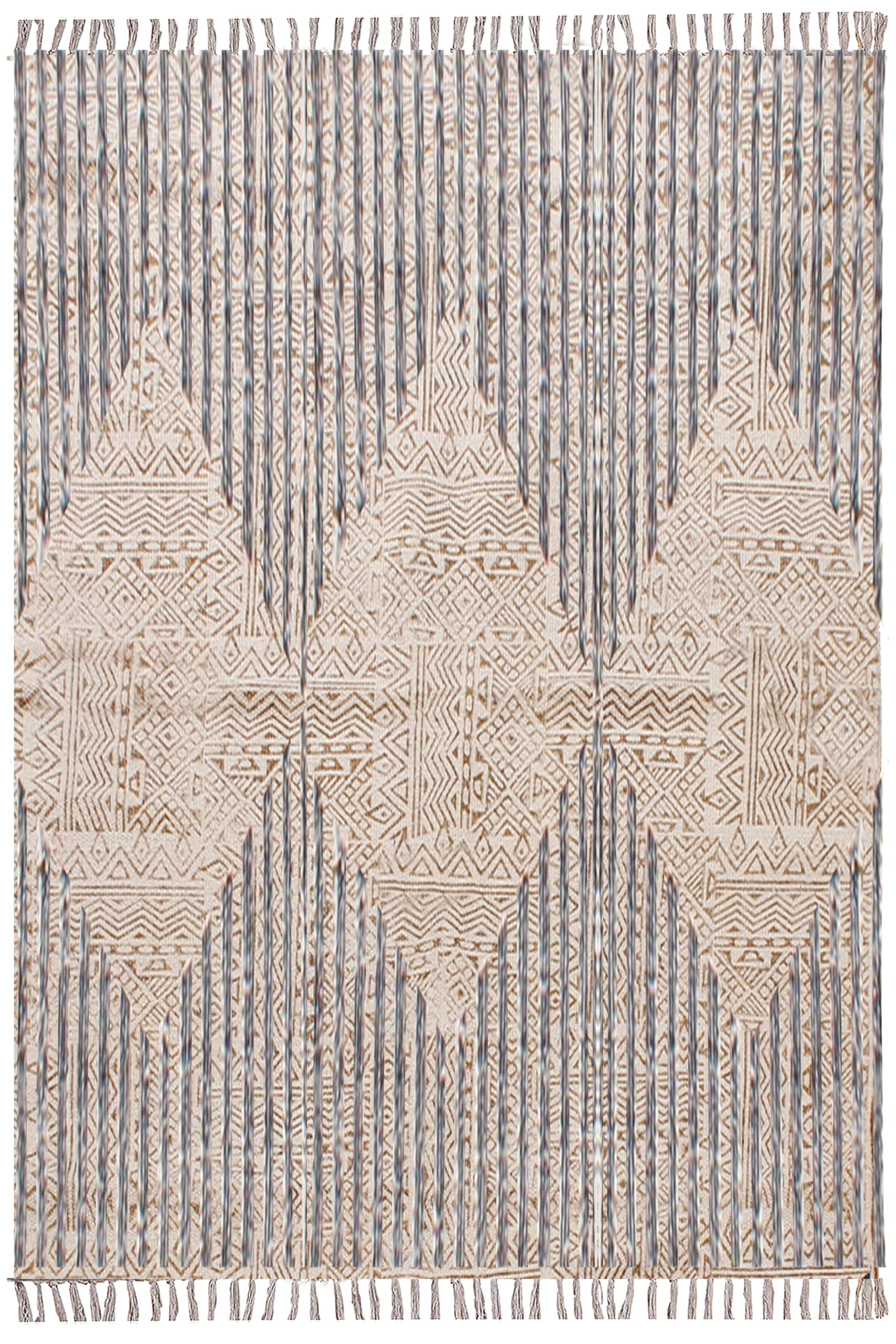 Tapis carrés Kilim en coton lavable pour petite chambre et table de repas