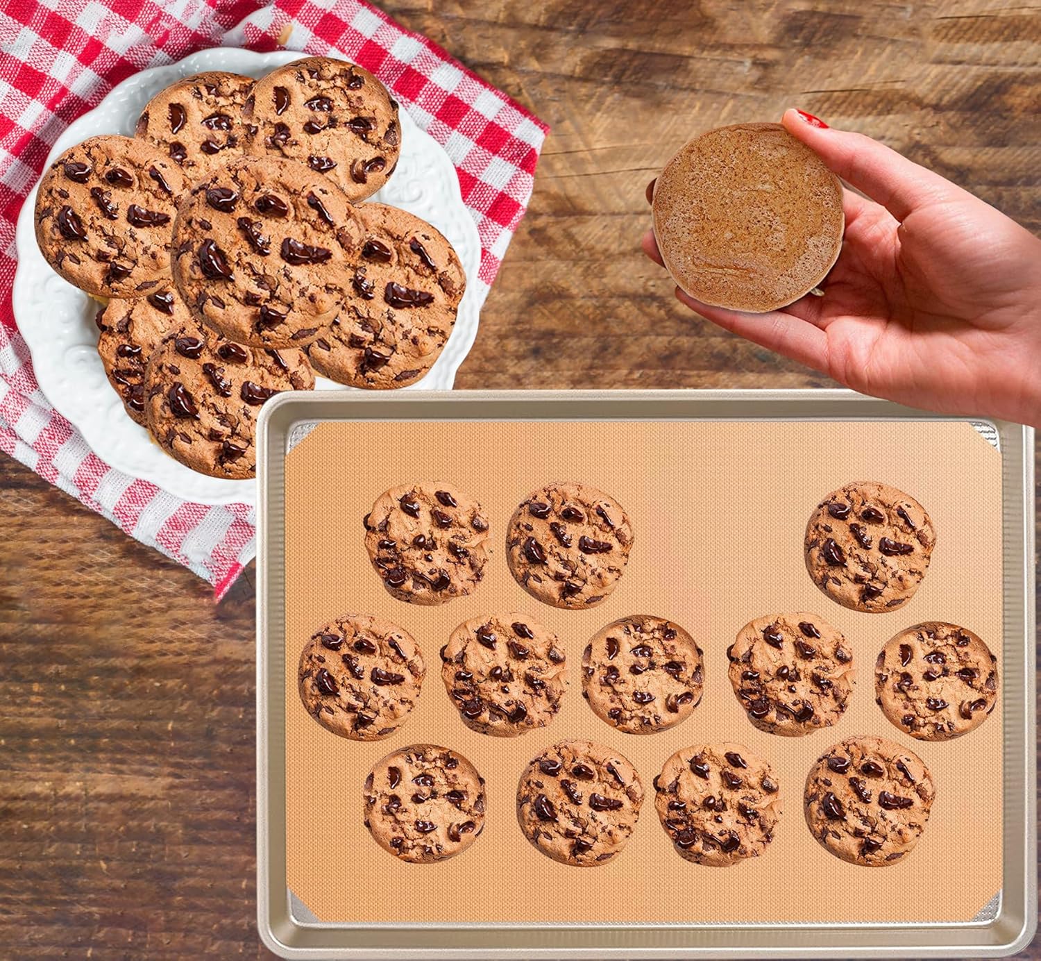 BBQ Grill Mat Roll, Cut to Size Grill Mats for Outdoor, Non-stick Accessories for Gas, Charcoal, Electric Grill, 15.75IN x 10 FT(Copper) - Image 5