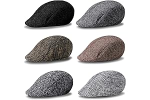 Newcotte Retro Flat Cap Newsboy Hats Cotton Casual Newsboy Cap