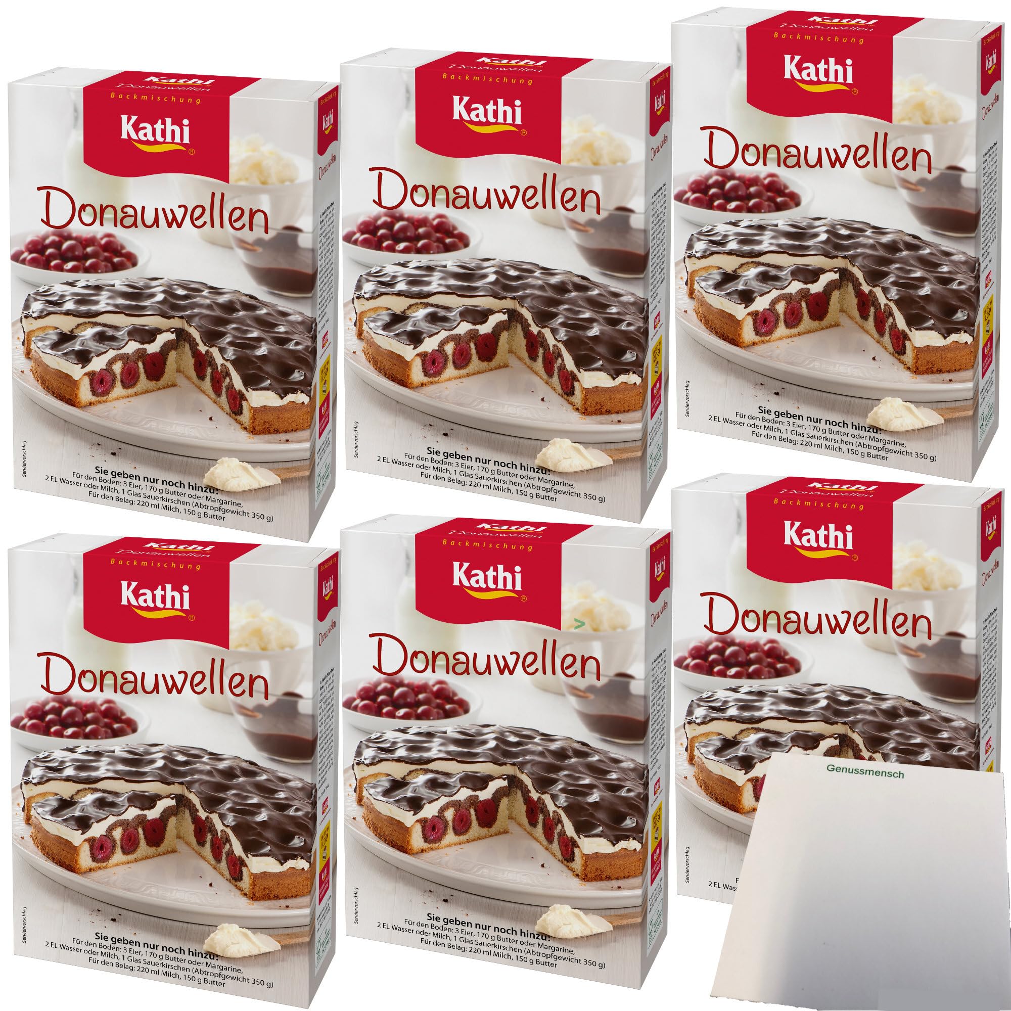 Kathi Backmischung für Donauwellen 6er Pack (6x490g Packung) + usy Block