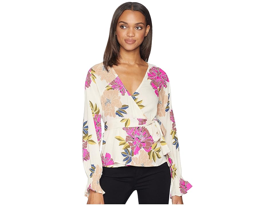 

Billabong Daisy Wrap Top Woven Top (Cream) Women's Clothing, Beige
