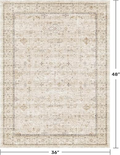 Miniatura 692 de Alfombra Boho Negra para Sala de Estar - Alfombra de Área Lavable de 10x14 Pies, Alfombras de Comedor para Debajo de la Mesa, Alfombra Suave de Pelo