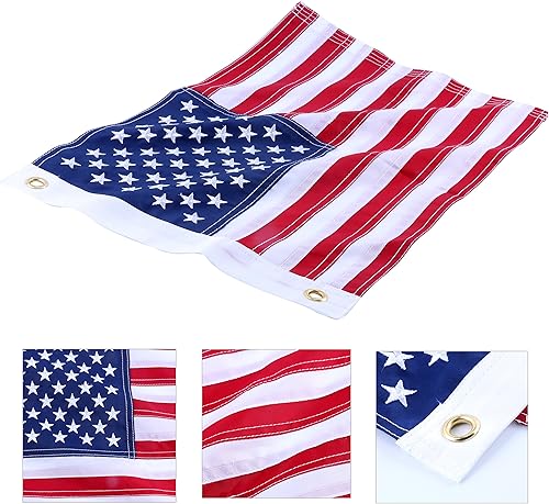 Miniatura 4 de Amarine Made Bandera náutica estadounidense de 12 x 18 pulgadas con rayas cosidas y estrellas bordadas, 18 pulgadas x 11.8 in, para barco, yate,