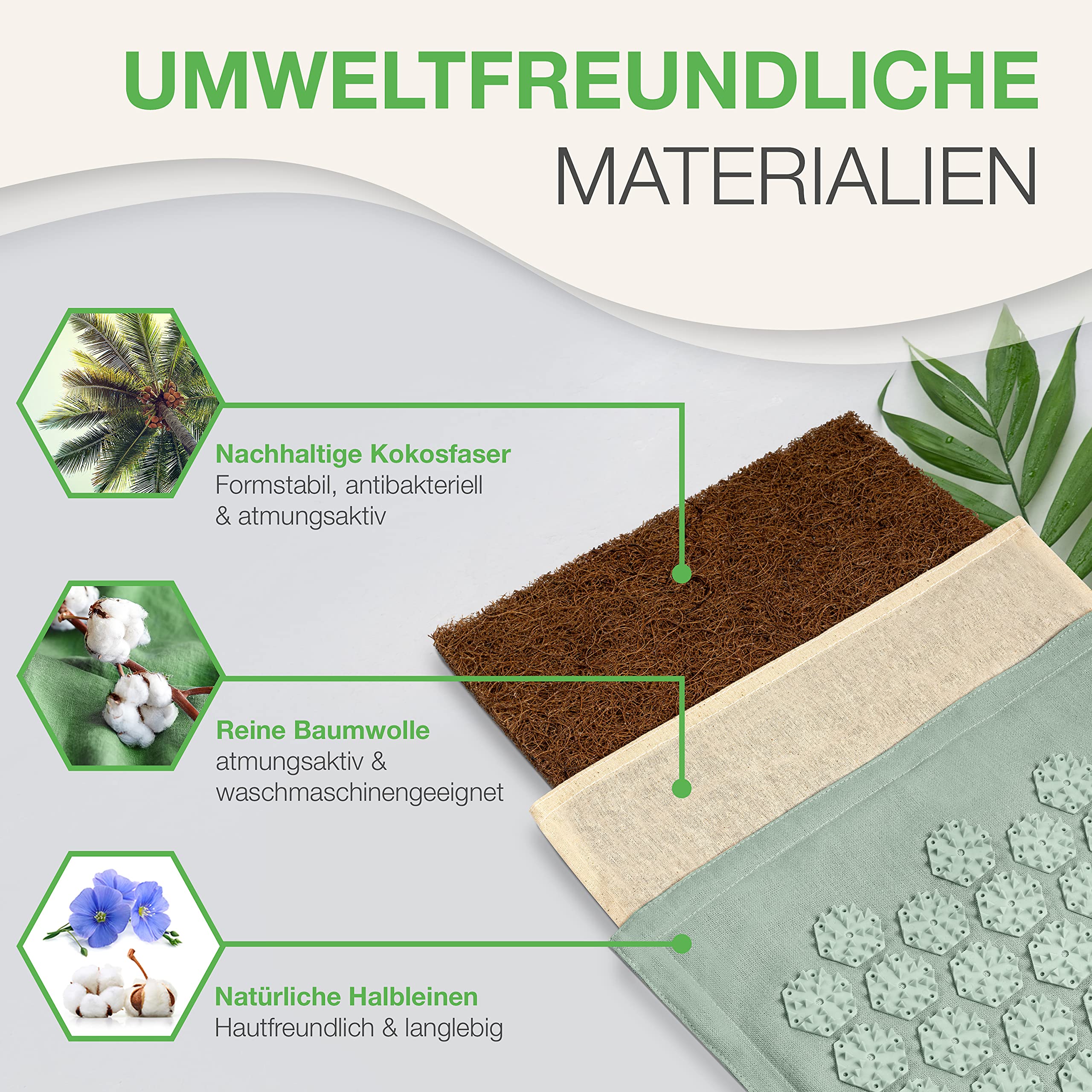 BACKLAXX® Akupressurmatte für Füße mit 2116 Nadeln, Akupressur Fußmatte