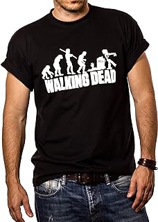 Makaya Walking Dead T-Shirt Homme Zombie Evolution Noir S-XXXL